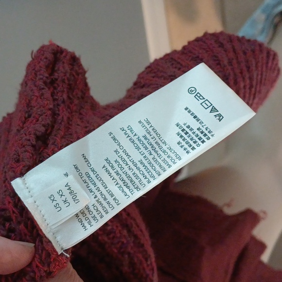 🔥🔥Free People Waterfall ruffle Trapeze sweater dress XS Fall - Picture 10 of 16